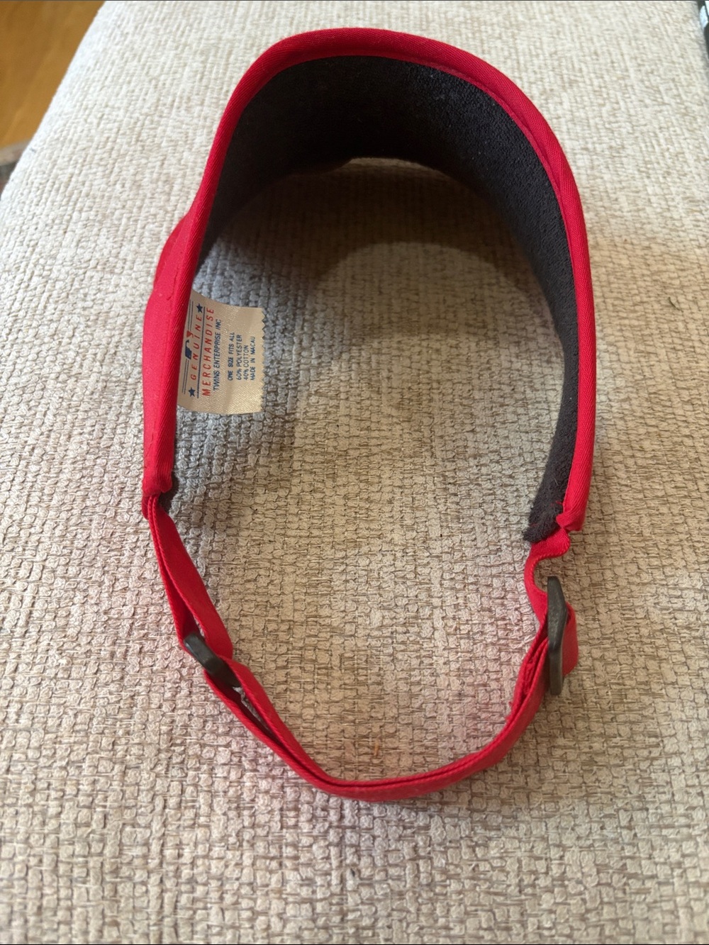 Champion Red Kids Visor with White C Logo - Picture 2 of 4